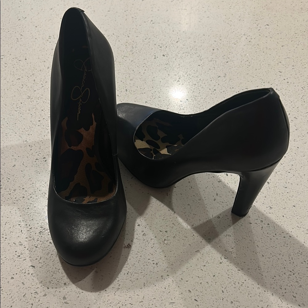 Jessica Simpson Black Stiletto Heels with Mary Jane Strap